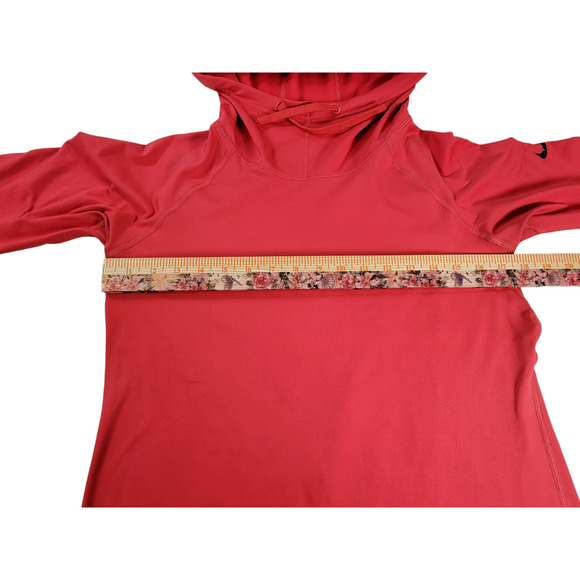 Nike Pro‎ Womens Size Large Pullover Pink Activewear Dri-Fit Hoodie Thumb Holes - Picture 7 of 9